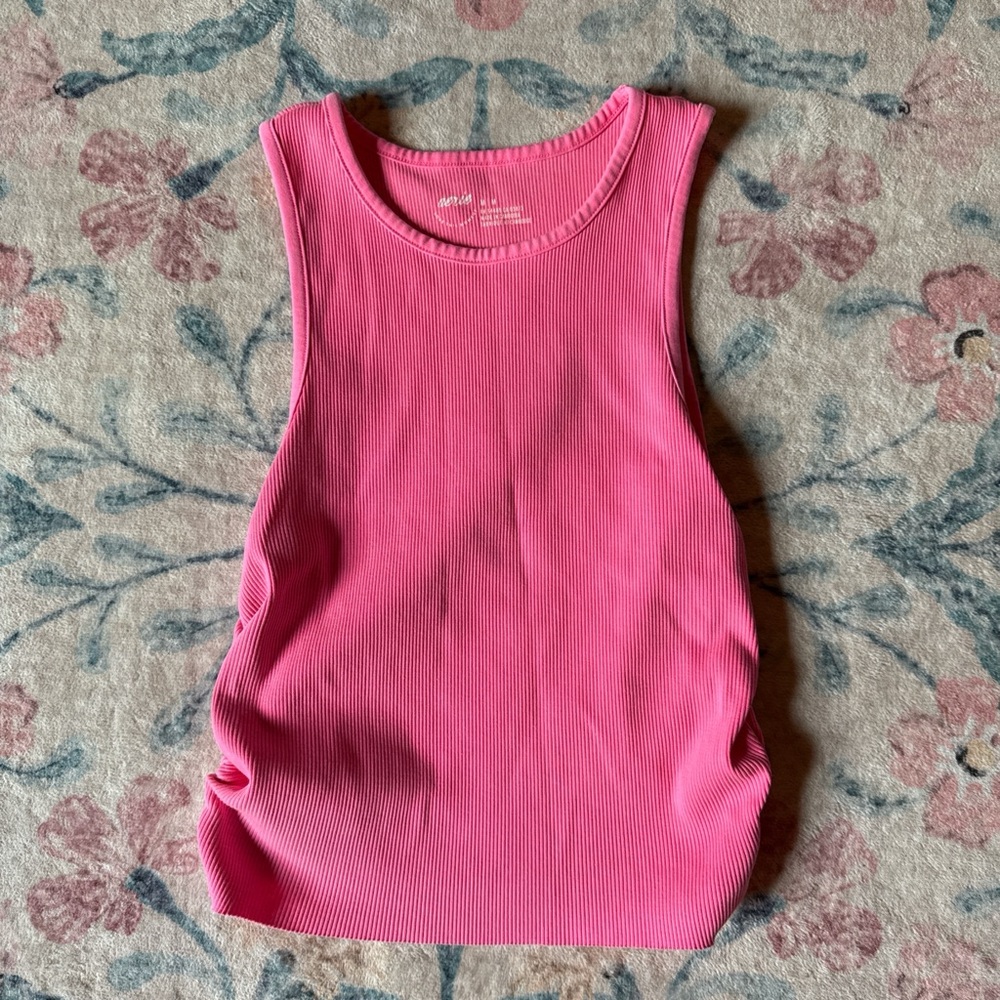 Aerie Vibrant Pink Ribbed Tank Top